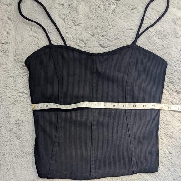 Maeve by Anthropologie Black Spaghetti Strap Tank Top | Size Large - Picture 3 of 8